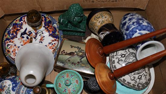 Box of china & oriental ware